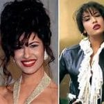 Selena Quintanilla una foto en los grammy y otra en su presentación en Mexico